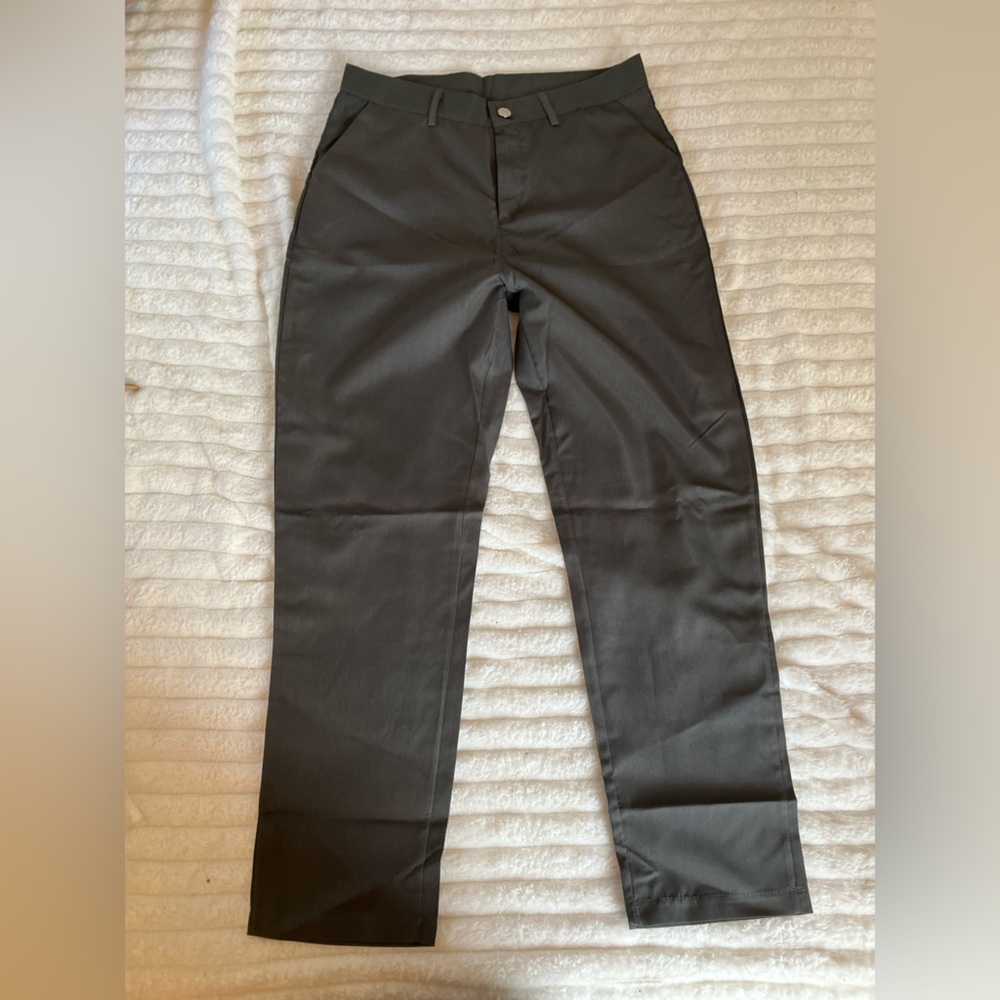 Gray work pants